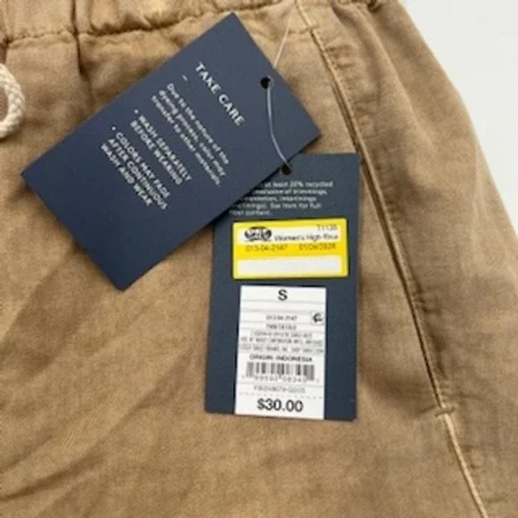 Universal Thread Womens High-Rise Wide Leg Drawstring Pants Tan Small New - Picture 3 of 13